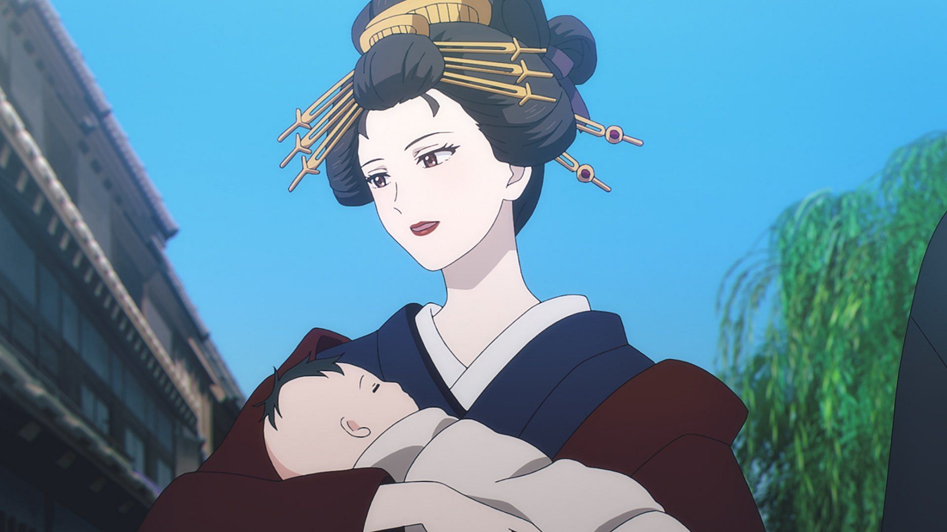 Yunagi and the human baby (Image via Yokohama Animation Lab)
